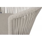 "Люксембург" стул плетеный из роупа, каркас из стали (RAL1013) муар, роуп бежевый круглый, ткань бежевая 15052