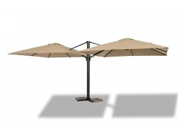 "Фабриано" зонт двухкупольный 3x3м на алюминиевой опоре, тент темно-серый "Фабриано" зонт двухкупольный 3x3м на алюминиевой опоре, тент темно-серый