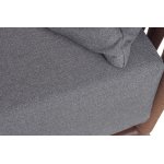 "Багамы" диван 3-местный плетеный из роупа, каркас алюминий бежево-серый (RAL7006) муар, роуп серо-коричневый 23мм, ткань светло-серая