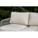 "Альбано" лаунж-зона 5-местная плетеная из роупа (веревки), каркас алюминиевый светло-серый, роуп серый меланж