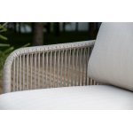 "Альбано" лаунж-зона 5-местная плетеная из роупа (веревки), каркас алюминиевый светло-серый, роуп серый меланж