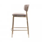 Стул полубарный Elle латте с золотыми ножками
