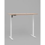 Стол с регулировкой высоты, 1 мотор, память 3 уровня высоты,белый, 140*60 см, светлое дерево