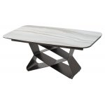 Стол ABSALON 180 ICE AGATE, керамика, стекло / Шоколадное золото каркас, ®DISAUR