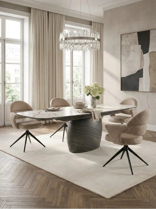 Стол ОАЗИС (OASIS) 200 БЕЖЕВЫЙ МРАМОР TL-331, испанская керамика / Бронзовый графит каркас, ®DISAUR Стол ОАЗИС (OASIS) 200 БЕЖЕВЫЙ МРАМОР TL-331, испанская керамика / Бронзовый графит каркас, ®DISAUR