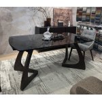 Стол DAKAR 180 GLOSS AMBER JADE SOLID CERAMIC / Орех, ®DISAUR Стол DAKAR 180 GLOSS AMBER JADE SOLID CERAMIC / Орех, ®DISAUR