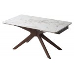 Стол EDER 160 GLOSS COLD JADE SOLID CERAMIC / Орех, ®DISAUR