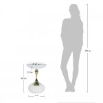 Кофейный столик Angel 40x55см, белый, металл