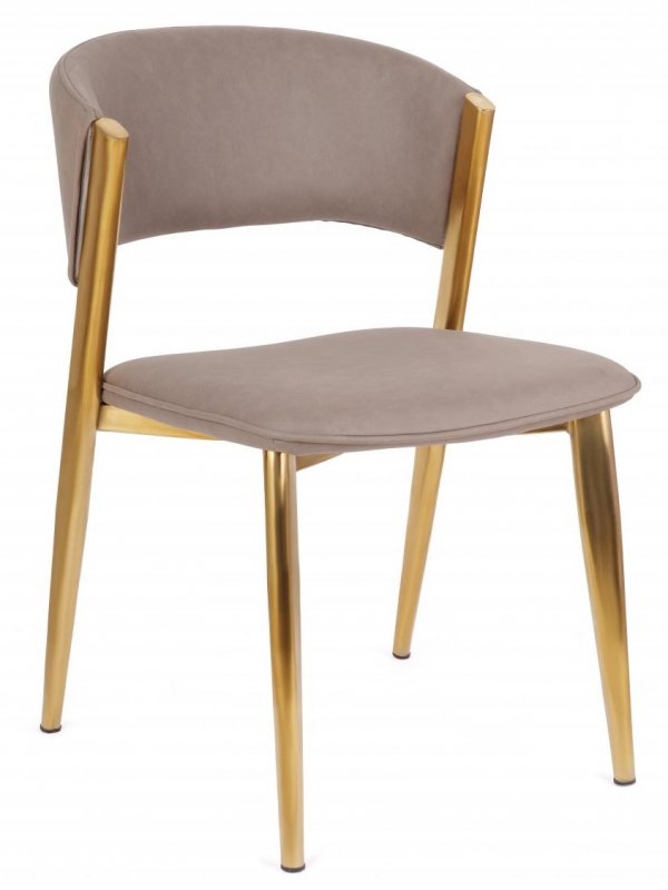 Стул обеденный Аманда DC-1115, бежевый/золотой