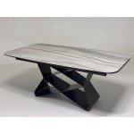 Стол ABSALON 180 ICE AGATE, керамика, стекло / Шоколадное золото каркас, ®DISAUR