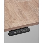 Стол с регулировкой высоты, 1 мотор, память 3 уровня высоты,белый, 120*60 см, светлое дерево