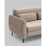 Диван-кровать прямой Барнаби велюр светло-серый