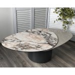 Стол кофейный NIKLAS TL-312 испанская керамика, стекло / МДФ окраш. /темно-серый МДФ каркас ®DISAUR