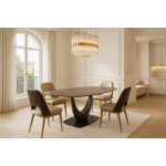 Стол обеденный Римини MC3020-200BR, 200х110х76 см, коричневая керамика