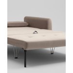 Диван-кровать прямой Барнаби велюр светло-серый