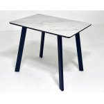 Стол ТИК ТАК 90  ОНИКС, керамика / Черный каркас М-City