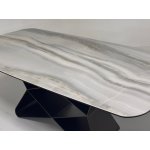 Стол ABSALON 180 ICE AGATE, керамика, стекло / Шоколадное золото каркас, ®DISAUR