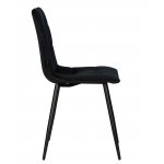 Набор 4 шт Стул обеденный DOBRIN CHILLY, Черный Holland 75, основание черное