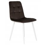 Набор 4 шт Стул обеденный DOBRIN CHILLY, Эспрессо Holland 74, основание белое