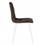 Набор 4 шт Стул обеденный DOBRIN CHILLY, Эспрессо Holland 74, основание белое