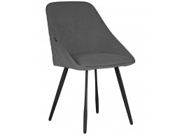 Стул обеденный DOBRIN STELLA, ЭМАЛЬ ЧЕРНЫЙ МУАР велюр Catania Stone