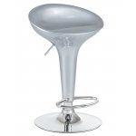 Набор 2 шт Стул барный DOBRIN BOMBA, серебряный металлик