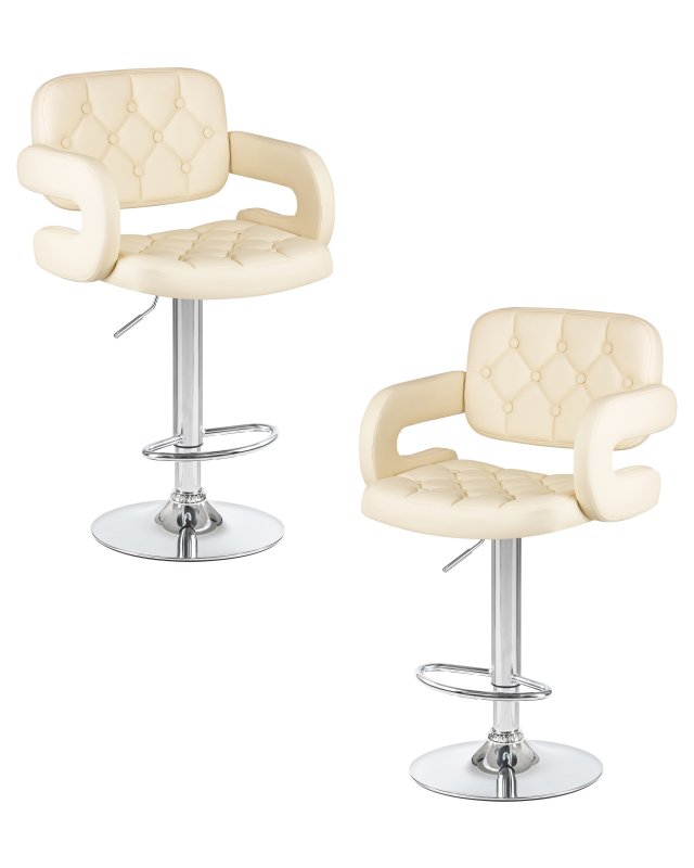Набор 2 шт Стул барный DOBRIN TIESTO, кремовый