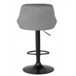 Набор 2 шт Стул барный DOBRIN LOGAN BLACK, серый велюр (MJ9-75)