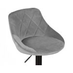 Набор 2 шт Стул барный DOBRIN LOGAN BLACK, серый велюр (MJ9-75)