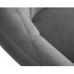 Набор 2 шт Стул барный DOBRIN LOGAN BLACK, серый велюр (MJ9-75)