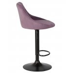 Набор 2 шт Стул барный DOBRIN LOGAN BLACK, пудрово-сиреневый велюр (MJ9-52)