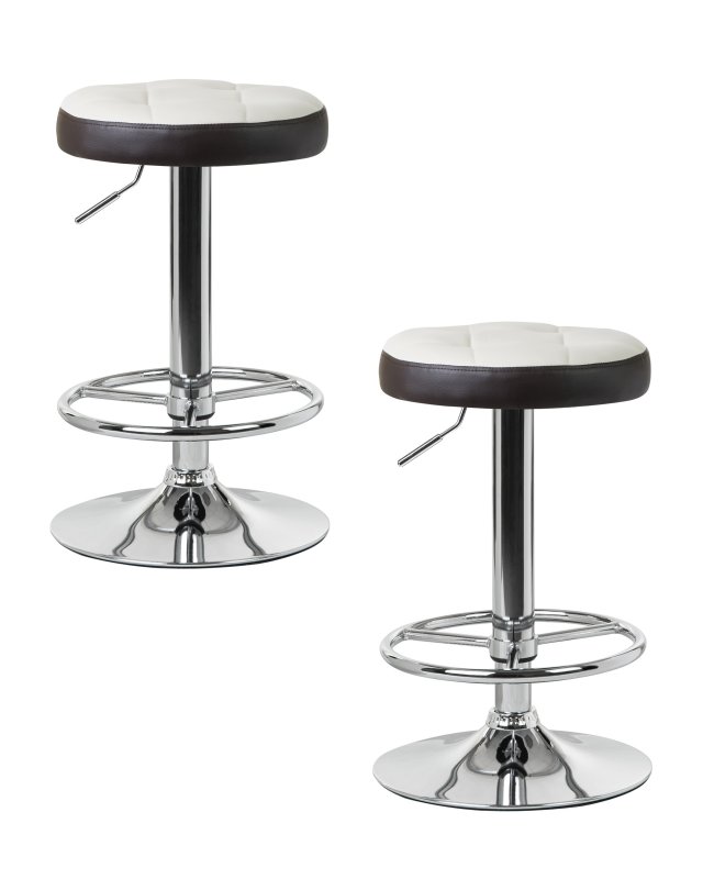 Набор 2 шт Табурет барный DOBRIN BRUNO, кремово-коричневый