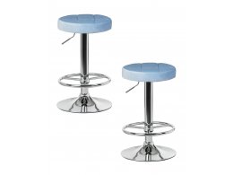 Набор 2 шт Табурет барный DOBRIN BRUNO, пудрово-голубой велюр (MJ9-74)