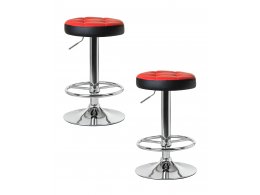 Набор 2 шт Табурет барный DOBRIN BRUNO, красно-чёрный