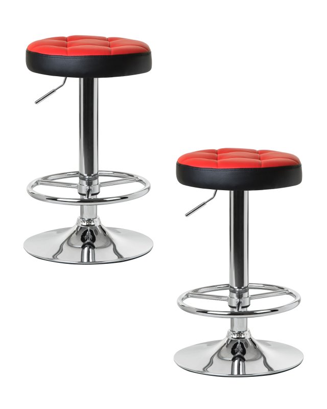 Набор 2 шт Табурет барный DOBRIN BRUNO, красно-чёрный