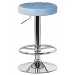 Набор 2 шт Табурет барный DOBRIN BRUNO, пудрово-голубой велюр (MJ9-74)