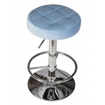 Набор 2 шт Табурет барный DOBRIN BRUNO, пудрово-голубой велюр (MJ9-74)
