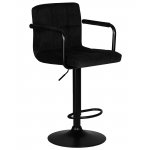 Стул барный DOBRIN KRUGER ARM BLACK, черный вельвет (LAR-E2041-52) Стул барный DOBRIN KRUGER ARM BLACK, черный вельвет (LAR-E2041-52)