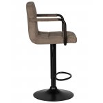Набор 2 шт Стул барный DOBRIN KRUGER ARM BLACK, какао вельвет (LAR-E2041-05)