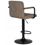 Набор 2 шт Стул барный DOBRIN KRUGER ARM BLACK, какао вельвет (LAR-E2041-05)
