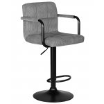 Набор 2 шт Стул барный DOBRIN KRUGER ARM BLACK, серый вельвет (LAR-E2041-25)