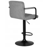 Набор 2 шт Стул барный DOBRIN KRUGER ARM BLACK, серый вельвет (LAR-E2041-25)
