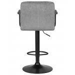Стул барный DOBRIN KRUGER ARM BLACK, серый вельвет (LAR-E2041-25) Стул барный DOBRIN KRUGER ARM BLACK, серый вельвет (LAR-E2041-25)