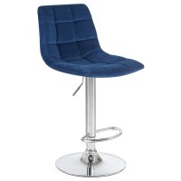Стул барный DOBRIN TAILOR, синий велюр (MJ9-117)
