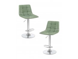 Набор 2 шт Стул барный DOBRIN TAILOR, пудрово-мятный велюр (MJ9-87)
