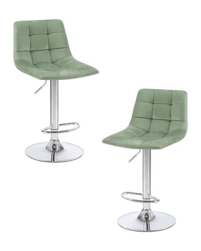 Набор 2 шт Стул барный DOBRIN TAILOR, пудрово-мятный велюр (MJ9-87)