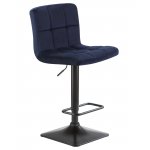 Набор 2 шт Стул барный DOBRIN DOMINIC, темно-синий велюр (MJ9-118)