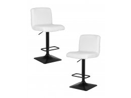 Набор 2 шт Стул барный DOBRIN LEO, белый букле (13)