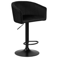 Стул барный DOBRIN DARCY BLACK, черный велюр (1922-21) Стул барный DOBRIN DARCY BLACK, черный велюр (1922-21)