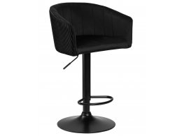 Стул барный DOBRIN DARCY BLACK, черный велюр (1922-21)